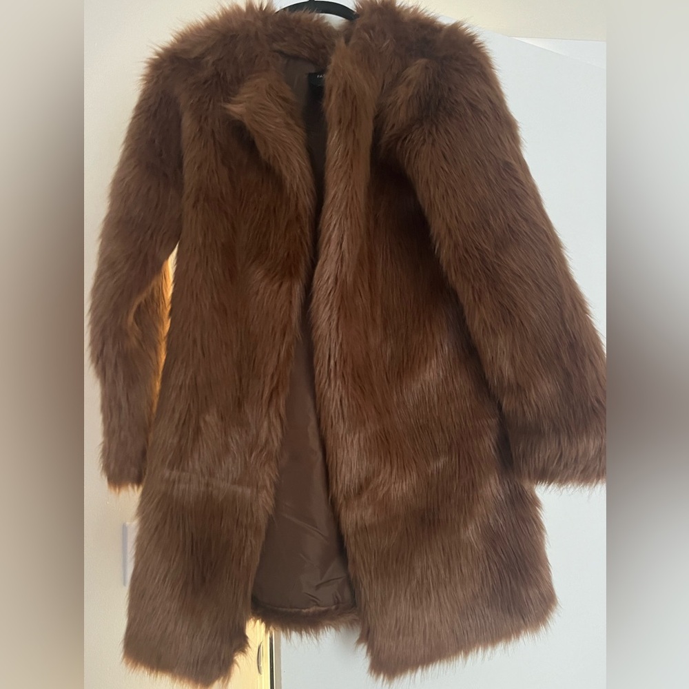 Brown Faux Fur Coat